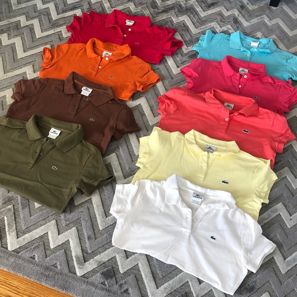 Bundle of 9 LACOSTE Polos
